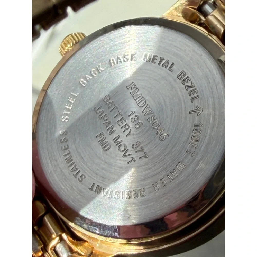 FMD Watch‎ Calendar Date Water Resistant Japan FMDWS046 Vintage Stainless Steel